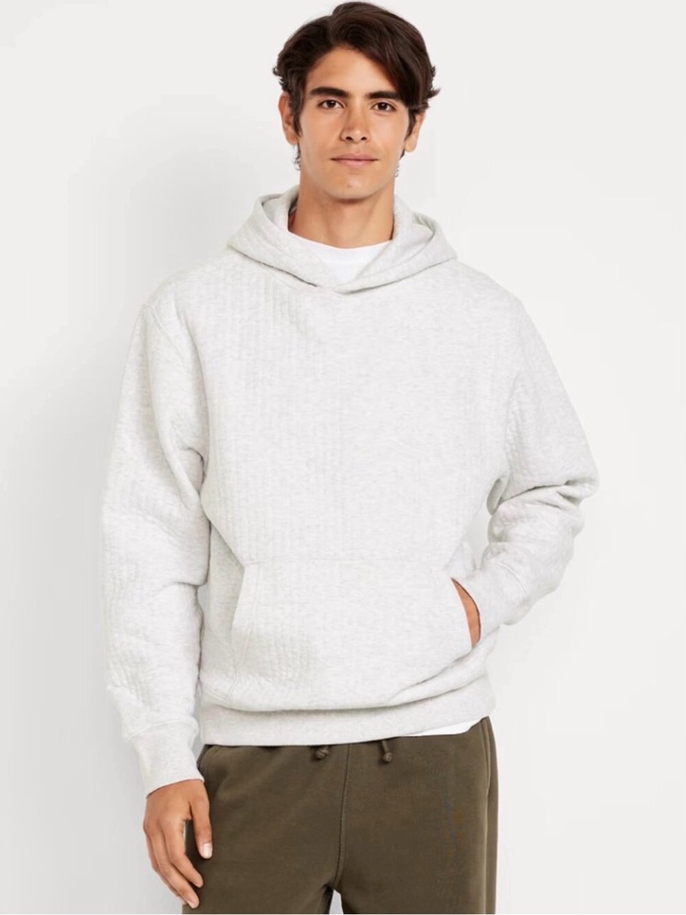 Old Navy Essential Quilted Fleece Hoodie Medium